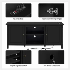 Yaheetech 24.6in Height Mid-century TV Stand TV Console Table Black 11 Yaheetech 24.6in Height Mid-century TV Stand TV Console Table Black -Famous Furniture Store GUEST 72caec4a b5bf 4a8a 82ad e2e9efbbb4c4
