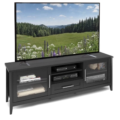 Jackson Extra Wide TV Stand For TVs Up To 80" Black - CorLiving 4 Jackson Extra Wide TV Stand For TVs Up To 80" Black - CorLiving - Image 2