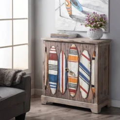 Key West Finns Board Two Door Cabinet Brown - StyleCraft -Famous Furniture Store GUEST 740696ed a5a1 4574 9ac1 d4c415bf21a2