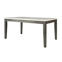 64" Merel Dining Table White Marble/Gray Oak - Acme Furniture