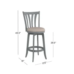 30" Savana Swivel Height Barstool Blue Wirebrush/Cream - Hillsdale Furniture -Famous Furniture Store GUEST 74f43557 dc5d 4325 b11e 07cd02341bb7