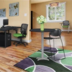 36" Via Cafe High Round X Base Bar Height Table Carbon/Gray - Regency -Famous Furniture Store GUEST 755db1d9 9f18 428a 9c3c 05ff5246c53a