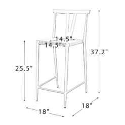 Lyncestius Bar Stool Dining Chair With Footrest, Set Of 2 | ARTFUL LIVING DESIGN-NATURAL -Famous Furniture Store GUEST 75fe70f0 611f 4358 a090 8f7b9debf4a8