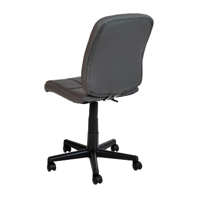 Emma And Oliver Mid-Back Quilted Vinyl Swivel Task Office Chair 8 Emma And Oliver Mid-Back Quilted Vinyl Swivel Task Office Chair - Image 6