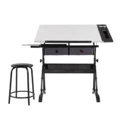 Core Drawing Table And Stool Set Charcoal Black/White - Studio Designs 29 Core Drawing Table And Stool Set Charcoal Black/White - Studio Designs -Famous Furniture Store GUEST 77086ace c907 4ada 88ea a4ab84512e32