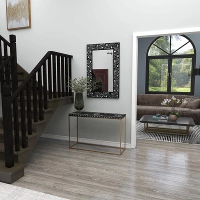 Eclectic Wood Console Table Gold - Olivia & May 22 Eclectic Wood Console Table Gold - Olivia & May - Image 20