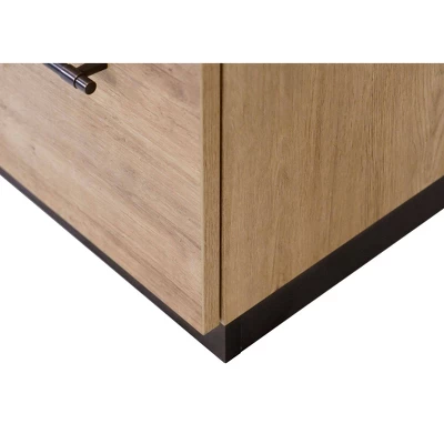 Abbott Contemporary 3 Drawer Wood Laminate File Cabinet Light Brown - Martin Furniture 8 Abbott Contemporary 3 Drawer Wood Laminate File Cabinet Light Brown - Martin Furniture - Image 6