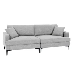 80.7" Modern Upholstered Loveseat Sofa With Metal Legs And 2 Pillows-ModernLuxe -Famous Furniture Store GUEST 79241d8b 38d6 4167 9b02 552d11122c6a