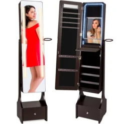 Best Choice Products Full Length LED Mirrored Jewelry Storage Organizer Cabinet W/ Interior & Exterior Lights 19 Best Choice Products Full Length LED Mirrored Jewelry Storage Organizer Cabinet W/ Interior & Exterior Lights -Famous Furniture Store GUEST 7925fc77 4f02 4bce 97a2 58b01fcd5066