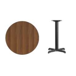 Flash Furniture 30'' Round Laminate Table Top With 22'' X 22'' Table Height Base