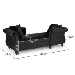 Houck Modern Glam Tufted Velvet Tete-A-Tete Chaise Lounge With Accent Pillows - Christopher Knight Home -Famous Furniture Store GUEST 79d63001 6b7c 4b34 96c1 3dd4f0fa0a8e