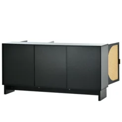 Modern Storage Cabinet With Rattan Door And Adjustable Shelves, Accent Cabinet Buffet Cabinet For Living Room-ModernLuxe -Famous Furniture Store GUEST 7a564d85 b2c9 4892 9e39 31f78ef4d54d