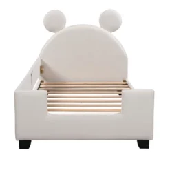 Twin Size Upholstered Daybed With Cartoon Ears Shaped Headboard-ModernLuxe 14 Twin Size Upholstered Daybed With Cartoon Ears Shaped Headboard-ModernLuxe -Famous Furniture Store GUEST 7bff58ef 18dd 4eb3 b862 12b55214c34a