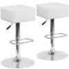 Emma And Oliver 2 Pk. Contemporary Vinyl Adjustable Height Barstool With Square Seat And Chrome Base -Famous Furniture Store GUEST 7c004a4c 13ce 454d 95b1 5f0190f6f4c6