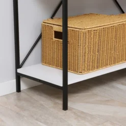 HOMCOM Modern Console Table With 2 Drawers And Open Shelf, Sofa Table For Entryway, Living Room And Hallway, White -Famous Furniture Store GUEST 7cad844e 861f 49d4 bc0c 32e844176fdb