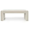 Kaia 47" Minimalist Aesthetic Look Teddy Waterfall Upholstered Bench-The Pop Maison -Famous Furniture Store GUEST 7cde4f69 4c7f 4c40 84ac 7f8367926031