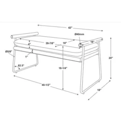 Cushioned Metal & Wood Bench - Cream/Black - Hearth & Hand™ With Magnolia -Famous Furniture Store GUEST 7e0edb24 cd83 4489 8c4c a968e3c33a6c