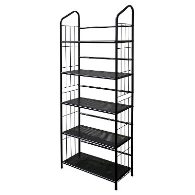 Metal Book Shelf Black - Ore International 7 Metal Book Shelf Black - Ore International - Image 5