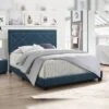 Queen Ishiko Bed Dark Teal Fabric - Acme Furniture -Famous Furniture Store GUEST 7ef2c5a3 faf6 4536 b8ff 18edaa1b261f