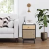 Bonnie Rattan And Wood Storage Side Table Matte Black/Light Mango Wood - Nathan James 2 Bonnie Rattan And Wood Storage Side Table Matte Black/Light Mango Wood - Nathan James -Famous Furniture Store GUEST 801e4696 501e 4718 b8fd 98ff836bc08b
