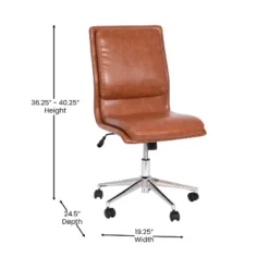Flash Furniture Madigan Mid-Back Armless Swivel Task Office Chair With Upholstery And Adjustable Metal Base -Famous Furniture Store GUEST 80623ca6 61b0 4432 9ed2 b8b152f67baa