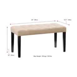 California Fabric Tufted Bench - CorLiving -Famous Furniture Store GUEST 80ada5a9 e6bb 4318 a792 cd517224c562