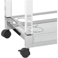 Studio 55D Rossi 32 3/4" Wide Clear Acrylic And Chrome Rolling Serving Bar Cart -Famous Furniture Store GUEST 80baacdf 18f9 4bd5 8599 7a6a51221fdb