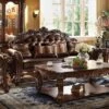 89" Vendome Ii PU Sofa Two Tone Dark Brown/Cherry - Acme Furniture -Famous Furniture Store GUEST 8105b76b 8b53 4bc8 9a4b b45655018013