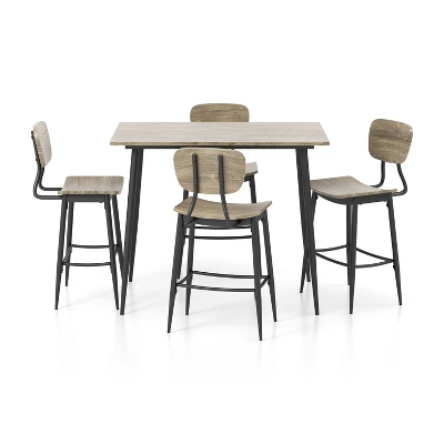 5pc Markfil Rectangle Counter Height Dining Table Set - MiBasics 4 5pc Markfil Rectangle Counter Height Dining Table Set - MiBasics - Image 2