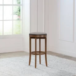 31" Brendan Backless Hardwood Counter Height Barstool Brown/Cherry - Hillsdale Furniture