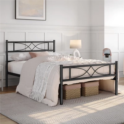 Yaheetech Simple Metal Bed Frame With Curved Design Headboard And Footboard 3 Yaheetech Simple Metal Bed Frame With Curved Design Headboard And Footboard
