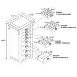 Delia Jewelry Armoire Brown - Powell Company -Famous Furniture Store GUEST 83671e5f f20a 4898 93ee 3b153b1c74be