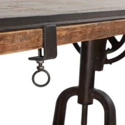 Industrial Teak Wood Console Table Brown - Olivia & May -Famous Furniture Store GUEST 846aee55 5ebf 439e 8dc2 02129d206346
