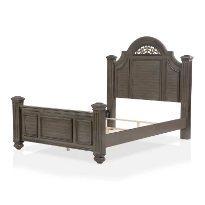 3pc Pennings Traditional Bed Set With 2 Nightstands Gray - HOMES: Inside + Out 10 3pc Pennings Traditional Bed Set With 2 Nightstands Gray - HOMES: Inside + Out - Image 8