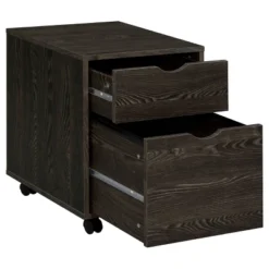 Noorvik 7 Drawer Writing Desk Set With 2 File Cabinets Dark Oak - Coaster