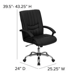 Flash Furniture Mid-Back Black LeatherSoft Swivel Manager's Office Chair With Arms -Famous Furniture Store GUEST 88882550 b5e6 47c7 a691 8bf8d40f3dda