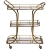 Uttermost Stassi 33" Wide Antiqued Gold Serving Bar Cart -Famous Furniture Store GUEST 888c0059 d800 440e 8e0e e068513cb5e2