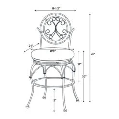Big And Tall Mila Barstool Bronze - Powell Company -Famous Furniture Store GUEST 894b3dd4 4772 44a2 8154 0b72671961c6