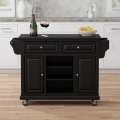 Glenwillow Home Kitchen Cart With Locking Casters -Famous Furniture Store GUEST 8958141d 6283 4cb2 bd29 7e2f4a5ab454