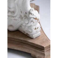 Round Side Table Antique White/Natural - A&B Home 29 Round Side Table Antique White/Natural - A&B Home -Famous Furniture Store GUEST 8a10299a bf48 427f a600 2ec7e7a47ca2