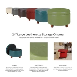 Large Round Storage Ottoman - HomePop 31 Large Round Storage Ottoman - HomePop -Famous Furniture Store GUEST 8a2076dc f125 4318 9e65 cebb76ff300e