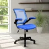 Mesh Task Office Chair With Flip Up Arms Blue - Techni Mobili -Famous Furniture Store GUEST 8a495192 0527 4181 b8fc 9a7f49b0b07a