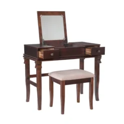 Home Angela Vanity Set Walnut - Linon 20 Home Angela Vanity Set Walnut - Linon -Famous Furniture Store GUEST 8b016f2e 47ac 4307 bae4 ea4192769592