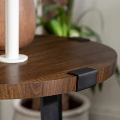 Wrightson Urban Industrial Faux Wrap Leg Round Side Table - Saracina Home -Famous Furniture Store GUEST 8b163bfb ed61 4eae b38d ce911ea026a1