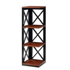 38.5" Oxford 3 Tier Corner Bookcase - Breighton Home 30 38.5" Oxford 3 Tier Corner Bookcase - Breighton Home -Famous Furniture Store GUEST 8b261890 47a1 44c1 afb1 5d6253f4f45e
