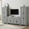 3pc Tara Entertainment Set With Closed Storage Distressed Gray - Crosley -Famous Furniture Store GUEST 8b70b723 6a9a 49e9 9371 8f02ec6dc901
