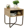 Sunnydaze Decor Sunnydaze Indoor Industrial-Style Nightstand With Open Shelf - MDP - Brown 1 Sunnydaze Decor Sunnydaze Indoor Industrial-Style Nightstand With Open Shelf - MDP - Brown -Famous Furniture Store GUEST 8b777f96 f293 4f01 b0c9 45dd59cd444a