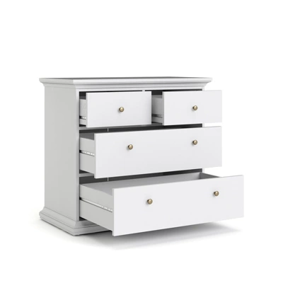 Wood Sonoma 4 Drawer Chest In White-Tvilum 7 Wood Sonoma 4 Drawer Chest In White-Tvilum - Image 5