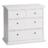 Wood Sonoma 4 Drawer Chest In White-Tvilum