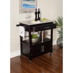 Cameron Kitchen Cart With Granite Top - Linon -Famous Furniture Store GUEST 8c88813f 91bc 4447 8a88 6a36b85b7618
